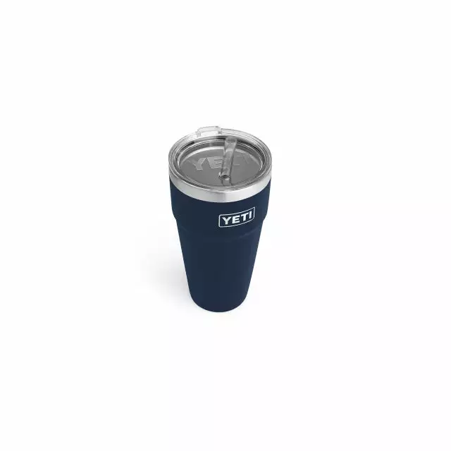 YETI Rambler 26 Oz Stackable Cup With Straw Lid - Navy