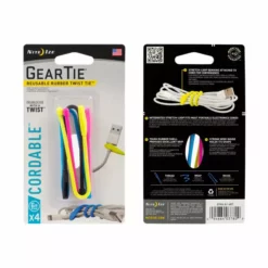 Nite Ize Gear Tie Cordable Twist Tie 6 In. - 4 Pack - Assorted